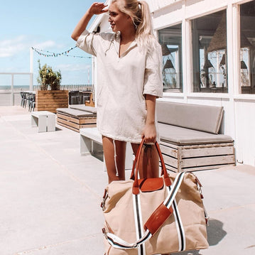 Saint Maniero Massimo Reisetasche I Weekender I Sporttasche I Schultertasche I Dufflebag atmungsaktiv I Fitnesstasche I Vintage Tasche gross I Reisegepäck I Sportbag I Freizeittasche I Segeltuchtasche